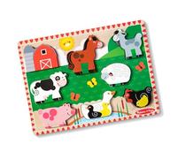 Melissa & Doug 13723 Farm Chunky Puzzle | Puzzles | Wooden Toy | 2+ | Gift Boy Or Girl, Multicolor, 2.54 Cm*30.48 Cm*23.368