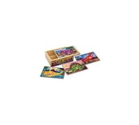 Melissa & Doug 13791 Dinosaurs 4-in-1 Wooden Jigsaw Puzzles + Storage Box (48pc)