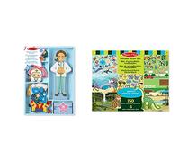 Melissa & Doug 15164 Magnetic Pretend Play - Julia | Pretend Play Toy | 3+ | Gift for Kids, Multicolor & Reusable Stickers - Habitats | Activity Pad | Sticker Book | 3+ | Gift for Boy or Girl