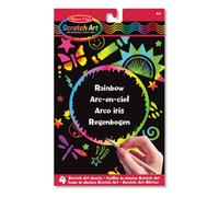 Melissa & Doug 15801 Scratch Art Activity Kit: Rainbow - 4 Boards, Stencil Sheet, Wooden Stylus
