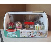 Melissa & Doug Wooden Scoop & Serve Ice Cream Counter Set - 28 Pcs