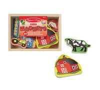 Melissa & Doug 9279 Wooden Farm Magnets Animals Developmental Toys, Multi-Color, 1 EA