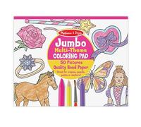 Melissa & Doug 4263 899998655671 Princess & Fairy Jumbo Coloring Pad, 3 Years-and UP
