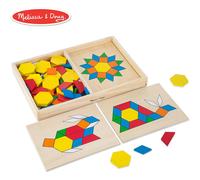 Melissa & Doug | Pattern Blocks and Boards | Developmental Toy | Motor Skills | 3+ | Gift for Boy or Girl