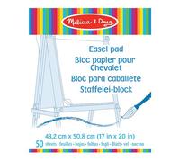 Melissa & Doug Art Essentials Easel Pad (43.2 x 50.8 cm) With 50 Sheets of White Bond Paper