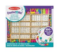 Melissa & Doug Alphabet Bead Set, Wooden Beads for Jewellery Making Kit, Arts and Crafts for Kids Age 5, Friendship Bracelet Making Kit for Girls or Boys, 4 Year Old Girl Gifts