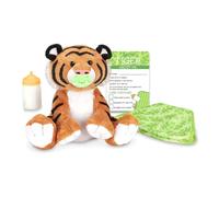 Melissa & Doug Baby Tiger Stuffed Animal, Soft Toy, All Ages, Gift for Boy or Girl, Black,orange