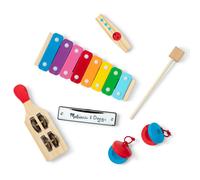 Melissa & Doug Band-in-a-Box Hum! Jangle! Shake! - 7-Piece Musical Instrument Set