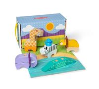 Melissa & Doug Wooden Blocks - Blockables Safari Snap & Play, 34pc, Age 2+, FSC Certified