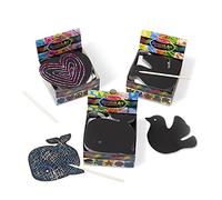 Melissa & Doug Bundle of 3 Scratch Art Mini Notes - Ocean, Nature and Favourite Things, 3 years+, Gift for Boy or Girl