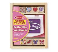 Melissa & Doug Butterfly and Hearts Stamp Set Arts and Crafts Stamp Sets and Stencils 3+ Gift for Boy or Girl