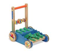 Melissa & Doug Chomp & Clack Alligator Push Toy (Wooden Activity Walker, Sturdy Construction, Makes Sounds When Pushed, 11.75″ H × 15″ W × 15″ L)