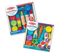 Melissa & Doug Clay Play Activity Set With Sculpting Tools and 8 Tubs of Modelling Dough