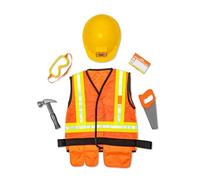Melissa & Doug Construction Worker Costume Role Play Toys | Fancy Dress for Kids & Toddlers | Builder Costumes for Kids | Kids Dressing Up Clothes for Girls or Boys | Pretend Play Gifts Kids Age 3-6