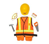 Melissa & Doug Construction Worker Costume Role Play Toys | Fancy Dress for Kids & Toddlers | Builder Costumes for Children | Dressing Up Clothes for Girls or Boys | Pretend Play Gifts Ages 3-6