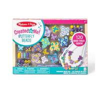Melissa & Doug Created by Me! Butterfly Beads Wooden Bead Kit, 150+ Beads for Jewellery-Making
