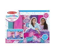 Melissa & Doug Created by Me! Flower Fleece Quilt No-Sew Craft Kit (48 squares, 4 feet x 5 feet)