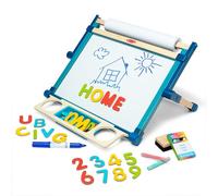 Melissa & Doug Wooden Double-Sided Tabletop Easel, Arts, Crafts, Pretend Play, 3+ , Multicolor, 44.45 cm H x 52.705 cm W x 6.985 cm L