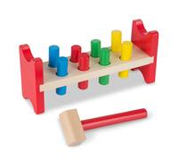 Melissa & Doug Deluxe Wooden Pound-A-Peg Toy with Hammer - FSC Certified