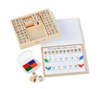 Melissa & Doug Deluxe Wooden Stamp Set - ABCs 123s