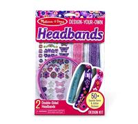 Melissa & Doug 5548 799360251923 Design-Your-Own Headbands Jewelry-Making Kit with 50+ Stickers, Multi Colored, 1 EA