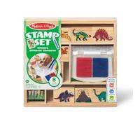 Melissa & Doug Dinosaur Stamp Set with Colouring Pencils for Children | Arts and Crafts for Kids Age 4+ | Wooden Stamps for Kids | Dinosaur Toys for Boys Gifts | Kids Art Set Gift for 4 Year Old Boy