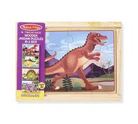 Melissa & Doug Wooden Jigsaw Puzzles – Dinosaurs 4-in-1, Storage Box, 48 Pieces (FOURDINO)