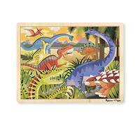 Melissa & Doug Dinosaurs Wooden Jigsaw Puzzle With Storage Tray (24 pcs)