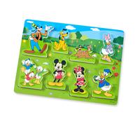 Melissa & Doug Disney Mickey Mouse Wooden Chunky Puzzle 8 pcs - Disney Characters Wooden Puzzle Mickey Mouse Puzzle For Toddlers And Kids Ages 2+