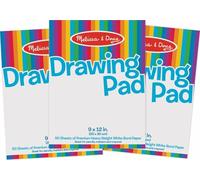 Melissa & Doug Drawing Paper Pad (9 x 12 inches) - 50 Sheets, 3-Pack - Kids Drawing Paper Pad, Coloring Art Pads For Kids, Toddler Sketch Pads For Ages 3+
