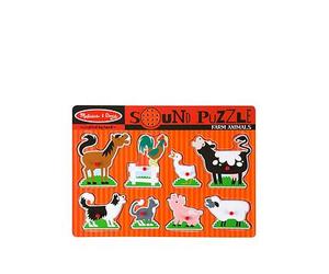 Melissa & Doug Farm Animals Sound Puzzle One Colour