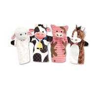 Melissa & Doug Farm Hands Animal Puppets, Puppets and Theaters, Soft Toy, 2+ years, Gift for Boy or Girl