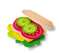 Melissa & Doug Felt Food Sandwich Play Food Set | Role Play Toy for Children | Sensory Toy | 3+ | Gift for Boy or Girl, Assorted Colours Lime Green