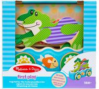 Melissa & Doug First Play Friendly Frogs Pull Along Wooden Toy Set New Xmas 18m+