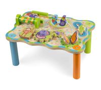 Melissa & Doug First Play Jungle Wooden Activity Table, Baby and Toddler Toy, Sturdy Wooden Construction, Helps Develop Fine Motor Skills