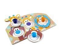 Melissa & Doug First Play Wooden Jumbo Knob Safari Animal Puzzle (3 pcs)