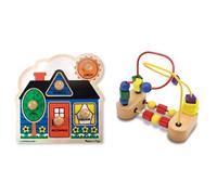 Melissa & Doug First Shapes Large Peg Puzzle & First Bead Maze Bundle