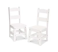 Melissa & Doug Furniture Two Wooden Chairs - White, 40220