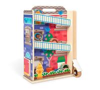 Melissa & Doug GO Tots Wooden House Tumble with 3 Discs | Toddler Toys | Wooden Toy for Infants | 6 Month Baby Toy | Rolling Toy for Babies | 0+ | Gift for Baby Boys or Baby Girls