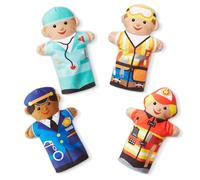 Melissa & Doug Jolly Helpers Hand Puppets | Puppets & Theaters | Soft Toy | 2+ | Gift for Boy or Girl