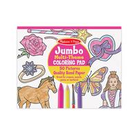 Melissa & Doug Jumbo 50-Page Kids' Coloring Pad - Horses Hearts Flowers and More - FSC Certified