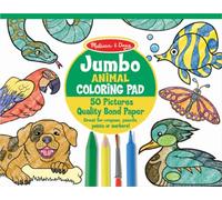 Melissa & Doug Jumbo Coloring Pad (11 x 14 inches) - Animals, 50 Pictures