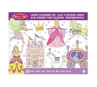 Melissa & Doug Jumbo Colouring Book Princess & Fairy | Activity Pad | Coloring Book | 3+ | Gift for Boy or Girl