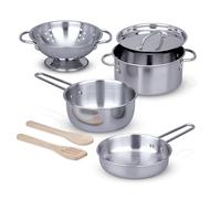 Melissa & Doug Kids Pots and Pans Playset & Role Play Kitchen Accessories for Kids Play Kitchen & Food Toys | Kitchen Playset for Kids Toy Kitchen Accessories for Girls or Boys Age 3, 4, 5, 6, 7, 8