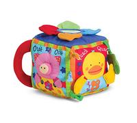 Melissa & Doug Musical Farmyard Activity Cube for Infant & Toddler with Four Animals, Padded Handle, Sturdy Teether, Knotted Tags, Crinkly Flower Petals and Tabs, Toddler-Tough Plastic Mirror