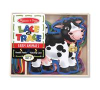 Melissa & Doug Activity Set - Lace & Trace Farm - 5 Wooden Panels, 5 Matching Laces