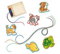 Melissa & Doug Lace and Trace Activity Set: Pets - 5 Wooden Panels and 5 Matching Laces