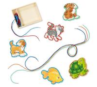 Melissa & Doug Wooden Panels & Laces - Pets | Developmental Toy | Lacing Activities | 3+ | Gift for Boy or Girl