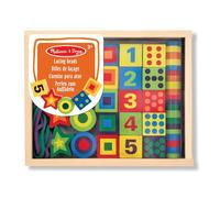 Melissa & Doug Wooden Lacing Beads In A Box 27 Wooden Beads & 2 Laces - 13775