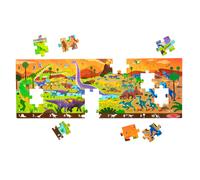 Melissa & Doug Land of Dinosaurs, Dino-Themed Search and Find Jumbo Floor Puzzle, 48-Piece Jigsaw Puzzle with Learning Activity, Over 4 Ft Long, Kids
